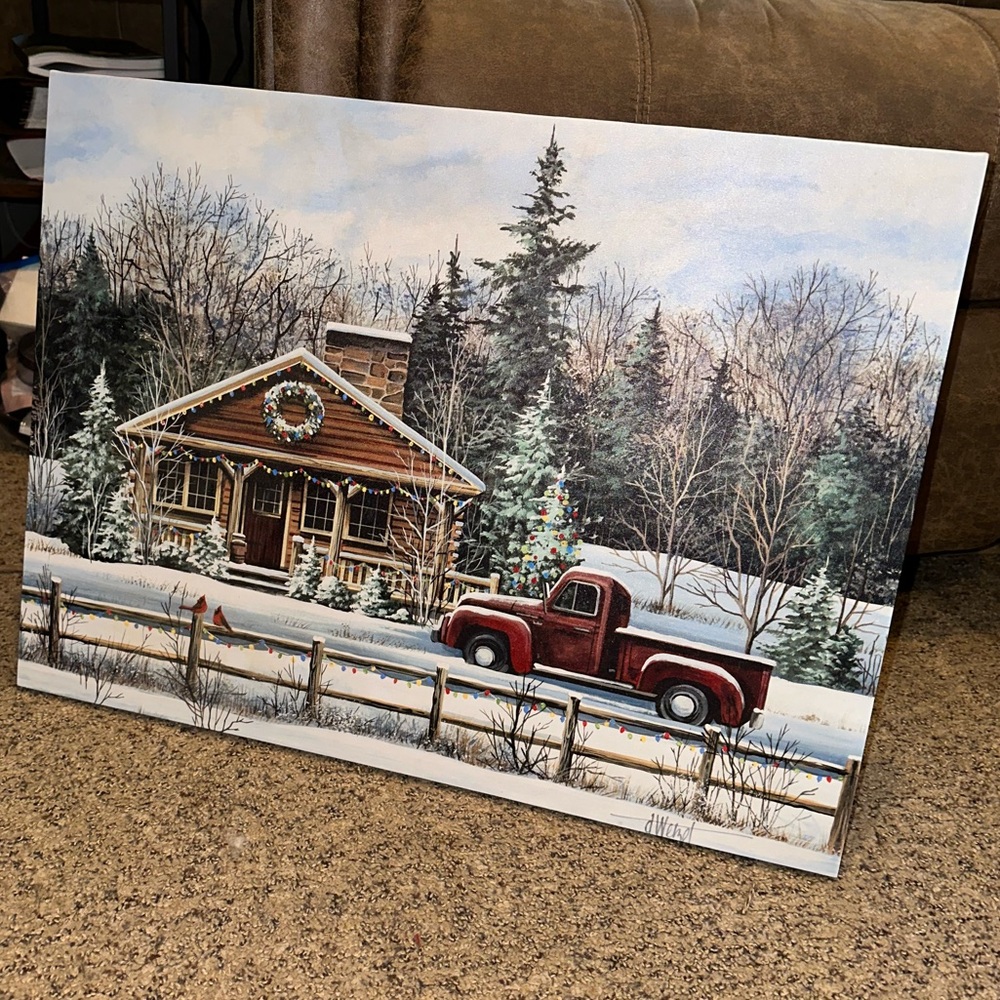 Christmas light up wall decor